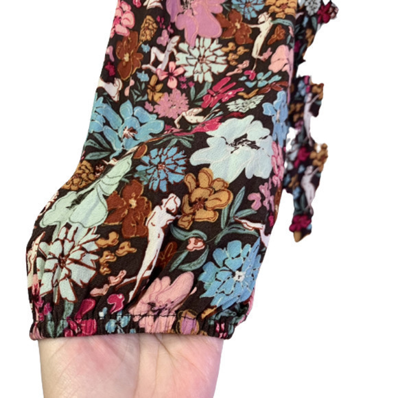 FRNCH Paris Aida Small Multi-Color Floral Open Tie-Back Midi Dress - NWT - Picture 8 of 16